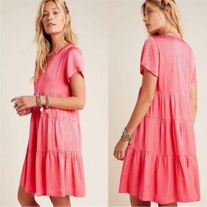 Anthropologie Maeve Sacha Jaquard Tiered Tunic Dress